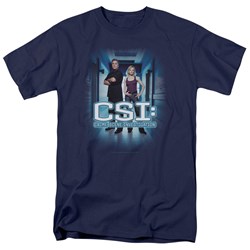 Cbs - Csi / Serious Business Adult T-Shirt In Navy