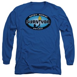 Survivor - Mens Blue Burst Longsleeve T-Shirt