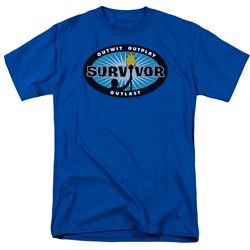 Cbs - Survivor / Survivor Blue Burst Adult T-Shirt In Royal Blue