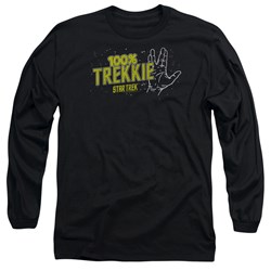 Star Trek - Mens Trekkie Long Sleeve Shirt In Black