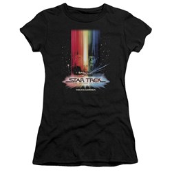 Star Trek - St / Motion Picture Poster Juniors T-Shirt In Black