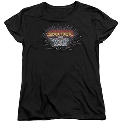 Star Trek - St / Khan Logo Womens T-Shirt In Black
