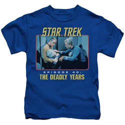 Star Trek - St / Episode 40 Little Boys T-Shirt In Royal Blue