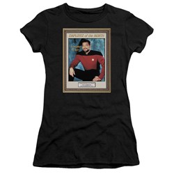 Star Trek - St: Next Gen / Employee Of The Month Juniors T-Shirt In Black