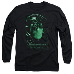 Star Trek - Mens Resistance Is Futile Long Sleeve Shirt In Black