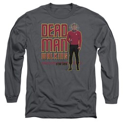 Star Trek - Mens Dead Man Walking Long Sleeve Shirt In Charcoal