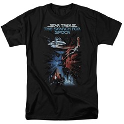 Star Trek - St / The Search For Spock Adult T-Shirt In Black