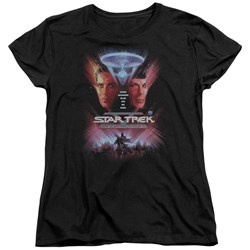 Star Trek - St / The Final Frontier Womens T-Shirt In Black