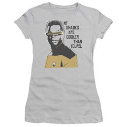 Star Trek - St: Next Gen / Cooler Shades Juniors T-Shirt In Silver