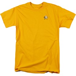 Star Trek - St: Ds9 / Ds9 Engineering Emblem Adult T-Shirt In Gold
