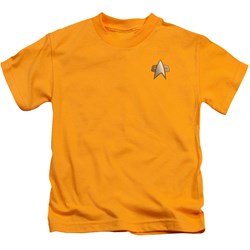Star Trek - St: Ds9 / Ds9 Engineering Emblem Little Boys T-Shirt In Gold