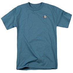 Star Trek - St: Ds9 / Ds9 Science Emblem Adult T-Shirt In Slate