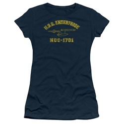 Star Trek - St / Enterprise Athletic Juniors T-Shirt In Navy