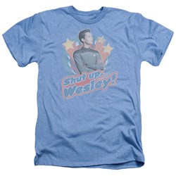 Star Trek - Mens Shut Up Wesley T-Shirt In Light Blue