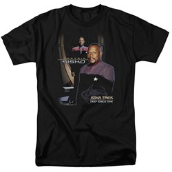 Star Trek - St: Ds9 / Captain Sisko Adult T-Shirt In Black
