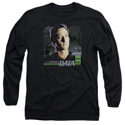 Star Trek - Mens Data Long Sleeve Shirt In Black