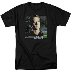 Star Trek - St: Next Gen / Data Adult T-Shirt In Black