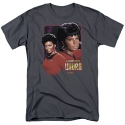 Star Trek - St / Lieutenant Uhura Adult T-Shirt In Charcoal