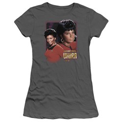 Star Trek - St / Lieutenant Uhura Juniors T-Shirt In Charcoal