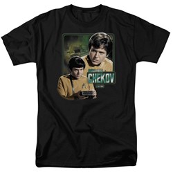 Star Trek - St / Ensign Chekov Adult T-Shirt In Black