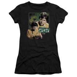 Star Trek - St / Ensign Chekov Juniors T-Shirt In Black