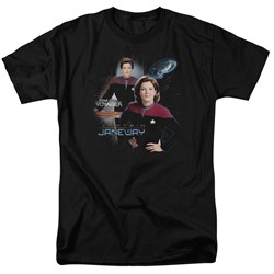 Star Trek - St: Voyager / Captain Janeway Adult T-Shirt In Black