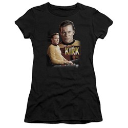 Star Trek - St / Captain Kirk Juniors T-Shirt In Black