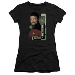 Star Trek - St: Next Gen / Riker Juniors T-Shirt In Black
