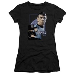Star Trek - St / Spock Juniors T-Shirt In Black