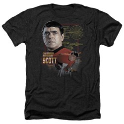 Star Trek - Mens Chief Engineer Scott Heather T-Shirt