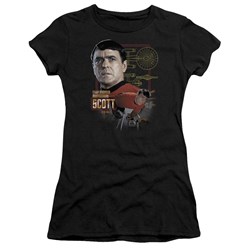 Star Trek - St / Chief Engineer Scott Juniors T-Shirt In Black