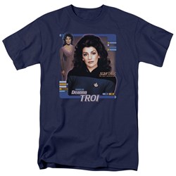 Star Trek - St: Next Gen / Deanna Troi Adult T-Shirt In Navy