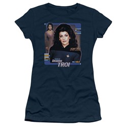 Star Trek - St: Next Gen / Deanna Troi Juniors T-Shirt In Navy