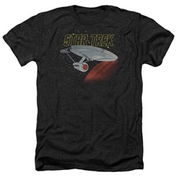 Star Trek - Mens Retro Enterprise Heather T-Shirt