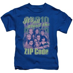 Cbs - Zip Code Little Boys T-Shirt In Royal Blue