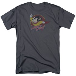 Cbs - Mighty Circle Adult T-Shirt In Charcoal
