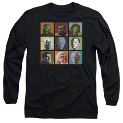 Star Trek - Mens Alien Squares Long Sleeve Shirt In Black