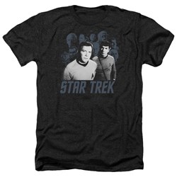 Star Trek - Mens Kirk Spock And Company Heather T-Shirt