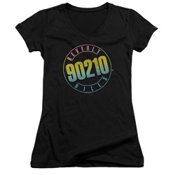 90210 - Juniors Color Blend Logo V-Neck T-Shirt