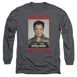 Ncis - Mens Wanted Long Sleeve Shirt In Charcoal