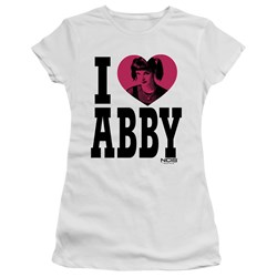 Ncis - I Heart Abby Juniors T-Shirt In White