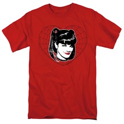 Ncis - Abby Heart Adult T-Shirt In Red