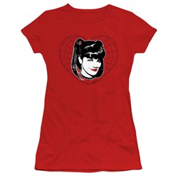 Ncis - Abby Heart Juniors T-Shirt In Red