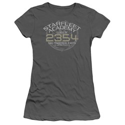 Star Trek - Sisko Graduation Juniors T-Shirt In Charcoal