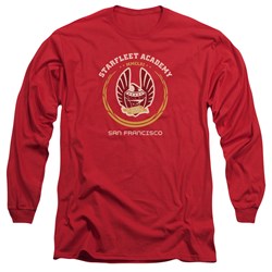 Star Trek - Mens Academy Heraldry Long Sleeve Shirt In Red