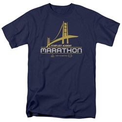 Star Trek - Marathon Logo Adult T-Shirt In Navy
