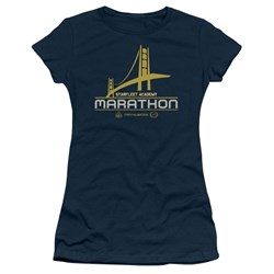 Star Trek - Marathon Logo Juniors T-Shirt In Navy