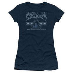 Star Trek - Starfleet Academy, Earth Juniors T-Shirt In Navy