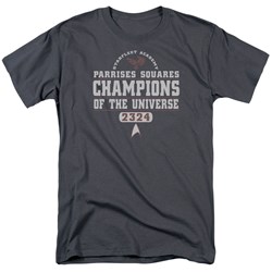 Star Trek - Champions Adult T-Shirt In Charcoal