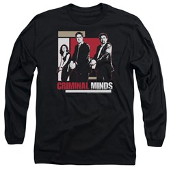 Criminal Minds - Mens Guns Drawn Long Sleeve Shirt In Black